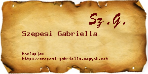 Szepesi Gabriella névjegykártya
