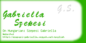 gabriella szepesi business card